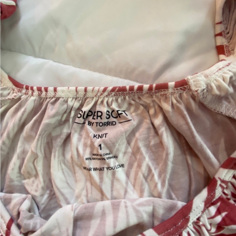 NWT Torrid Super Soft Square Neck Cinched Waist Babydoll Tank Size1x Dusty Rose - Picture 8 of 11